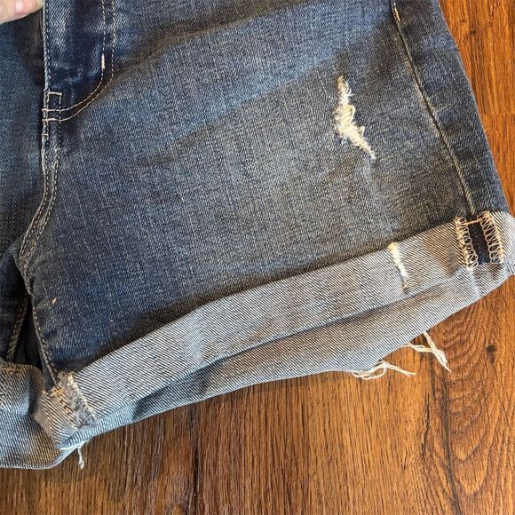 KanCan Women's High Rise Paperbag Denim Shorts Blue Size 7 Casual - Picture 4 of 12